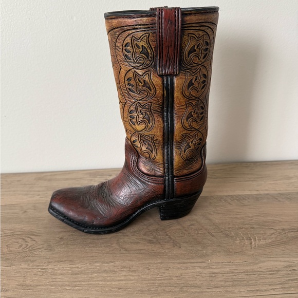 Burton Other - burton+BURTON Western Swing Resin Cowboy Boot Vase